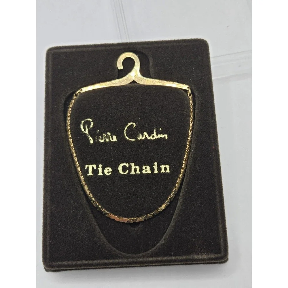 Vintage Pierre Cardin Gold Tone Tie Chain Excellent Condition